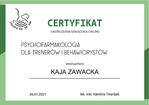 psychofarmakologia w pracy psiego behawiorysty